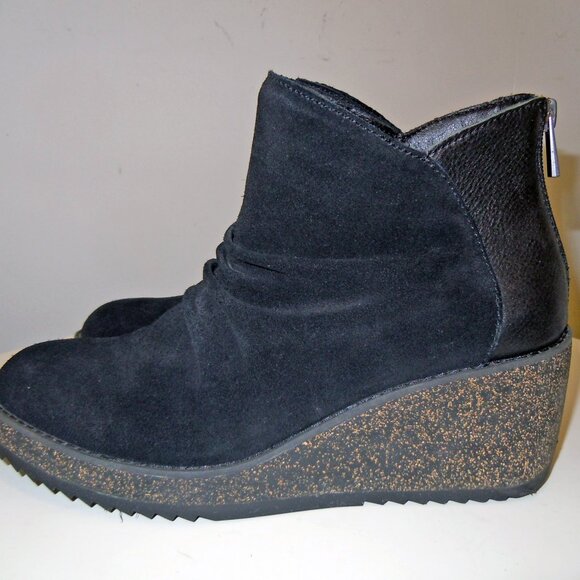 Aetrex Kara Ankle Wedge Boot Black, Size 38 - Picture 4 of 8